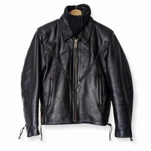 Vintage Leather Motorcycle Jacket Insulated Heavy Duty Women's Small S